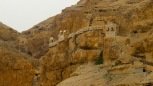 The Way - The Monastery on the Mount of Temptations built over a cave where tradition says Jesus slept as he began his temptations.  From the top of this mountain Herod's palace at Jericho could be seen - perhaps what the devil pointed out to Jesus as he 